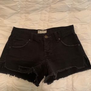 Free People Shark Bite Shorts (Black)